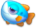 蓝色小鱼角色 Sprite